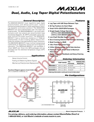 MAX5408EEE+ datasheet  